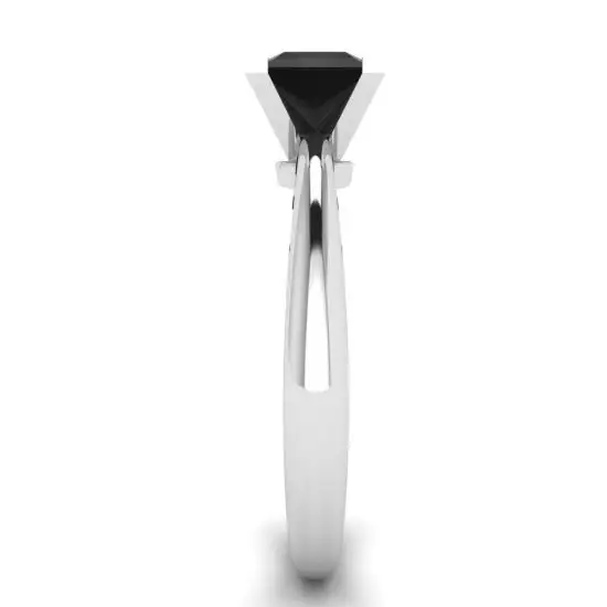 Anillo solitario de diamante negro de 1 quilate en oro blanco Estilo 3381W 1K Joyeria PIERRE entrega en Mexico