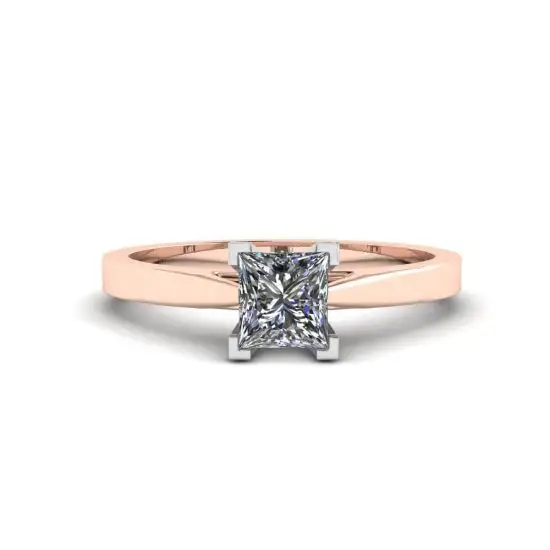 de diamantes cuadrados en oro blanco y rosa Estilo 3383R Joyeria PIERRE entrega en Mexico