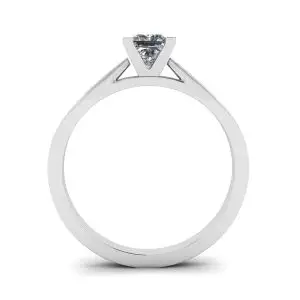 Anillo de diamantes de talla princesa estilo futurista - Photo 1