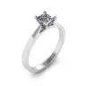 Anillo de diamantes de talla princesa estilo futurista, Image 4