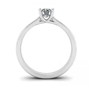Anillo de puntas cruzadas con diamante redondo - Photo 1