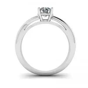 Anillo de cruz X con diamante redondo - Photo 1