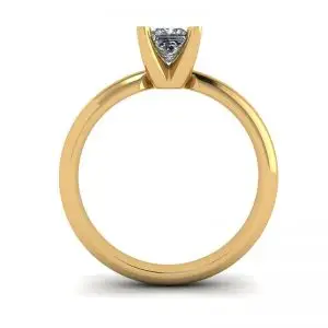 Anillo de Oro Amarillo con Diamante Talla Princesa - Photo 1
