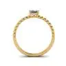 Anillo Barbudo con Diamante Talla Esmeralda Oro Amarillo, Image 2