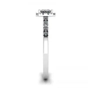 Anillo de diamantes de talla princesa Halo - Photo 1