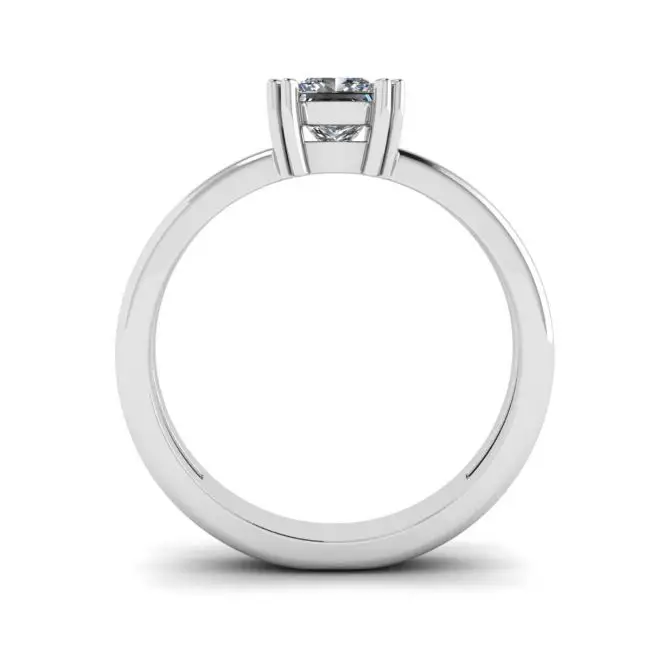 Anillo de compromiso de corte princesa contemporáneo - Photo 1