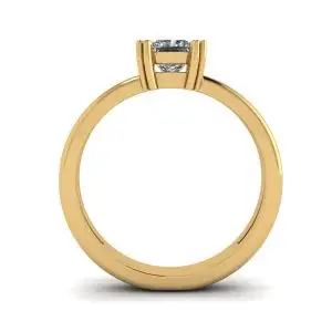 Anillo doble de compromiso de corte princesa contemporáneo - Photo 1