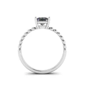 Anillo barbudo con diamante talla princesa - Photo 1
