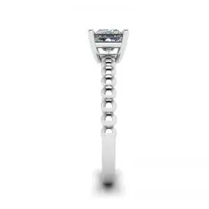 Anillo barbudo con diamante talla princesa - Photo 2