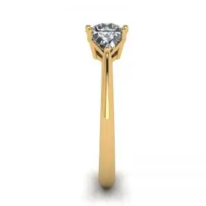Anillo de tres diamantes en oro amarillo de 18 quilates - Photo 2
