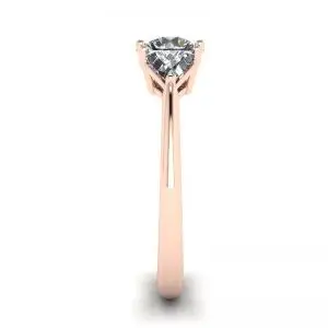 Anillo de tres diamantes en oro rosa de 18 quilates - Photo 2