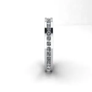 Anillo de eternidad de diamantes con montura de canal - Photo 1