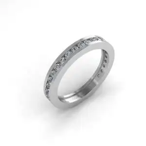 Anillo de eternidad de diamantes con montura de canal - Photo 2