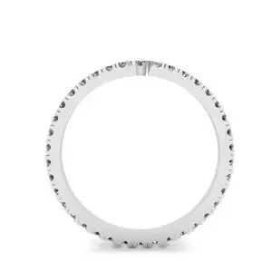 Alianza de eternidad con diamantes curvos en oro blanco - Photo 1