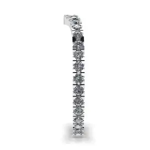 Alianza de eternidad con diamantes curvos en oro blanco - Photo 2