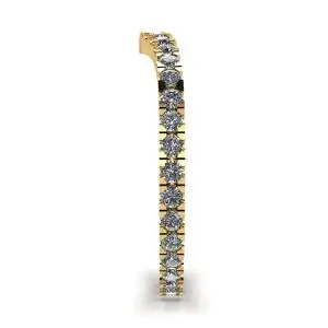 Alianza de eternidad con diamantes curvos en oro amarillo - Photo 2