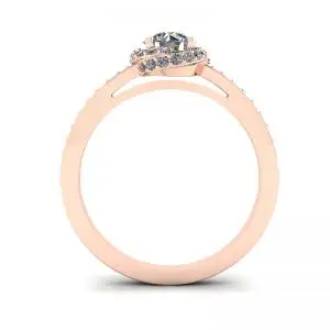 Anillo de oro rosa con diamantes - Photo 1