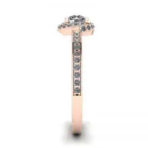 Anillo de oro rosa con diamantes - Photo 2