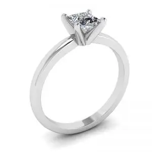 Anillo de diamantes de talla princesa - Photo 3