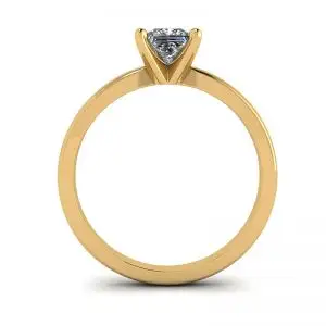 Anillo de compromiso de oro mixto con diamante princesa - Photo 1