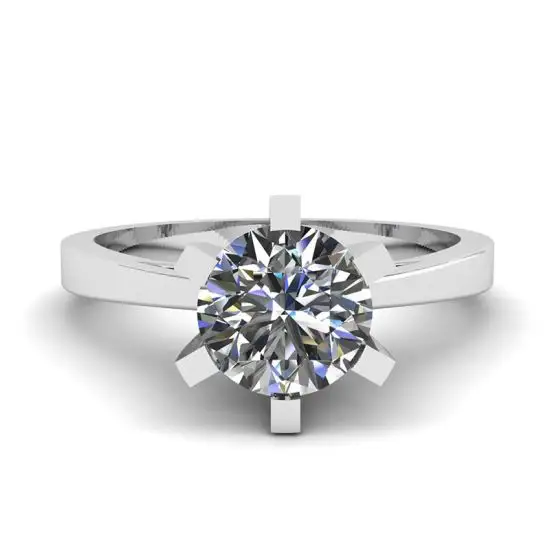 Anillo de Diamantes en Oro Blanco 18K para Compromiso Estilo 3771 Joyeria PIERRE entrega en Mexico