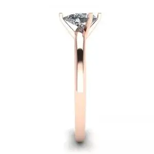 Anillo solitario de diamante pera en oro rosado de 6 puntas - Photo 2