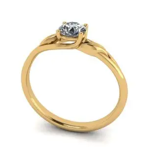 Anillo de compromiso de diamantes inspirado en la naturaleza - Photo 1