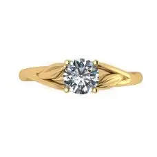 Anillo de compromiso de diamantes inspirado en la naturaleza