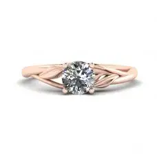 Anillo de compromiso de diamantes inspirado en la naturaleza