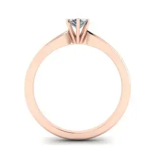 Anillo de compromiso de rosa con diamante de talla marquesa - Photo 1