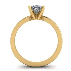 Anillo de diamantes ovalados en oro amarillo de 18 quilates - Photo 1