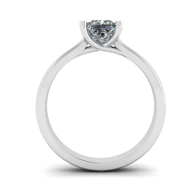 Anillo con diamante cuadrado - Photo 1