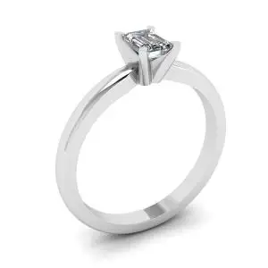 Anillo con Diamante Talla Esmeralda - Photo 3