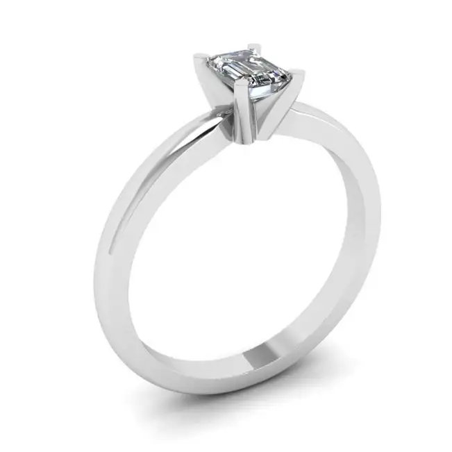 Anillo con Diamante Talla Esmeralda - Photo 3