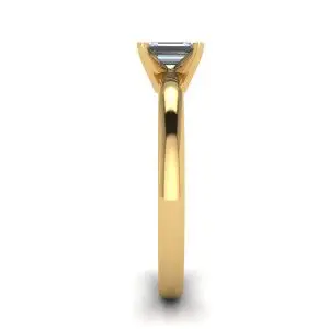 Anillo Rectangular de Diamantes en Oro Blanco-Amarillo - Photo 2