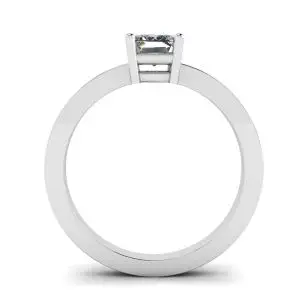 Anillo Rectangular Diamante Oro Blanco - Photo 1