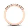 Anillo de 9 cuadrados con diamantes de princesa en oro rosa, Image 2