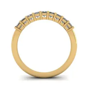 Anillo Princesa Diamante 9 Cuadrados Oro Amarillo - Photo 1
