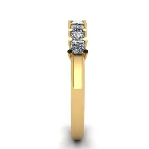 Anillo Princesa Diamante 9 Cuadrados Oro Amarillo - Photo 2