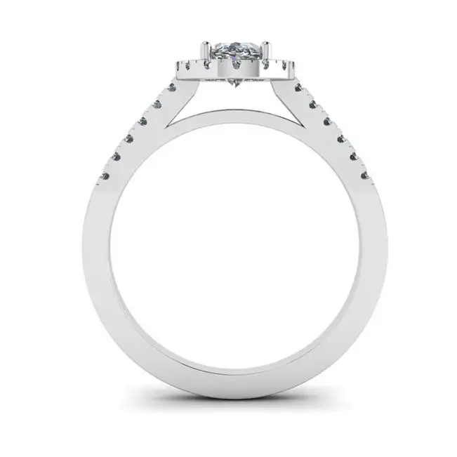 Anillo Diamante Ovalado Oro Blanco - Photo 1