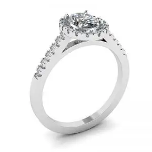 Anillo Diamante Ovalado Oro Blanco - Photo 3