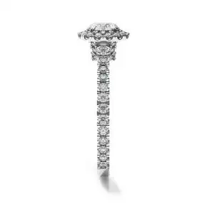 Anillo de diamantes de talla redonda con halo - Photo 3