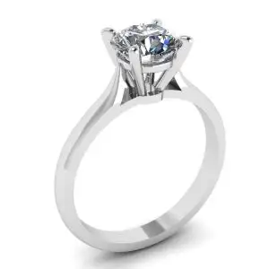 Anillo de diamantes clásico con un diamante - Photo 3