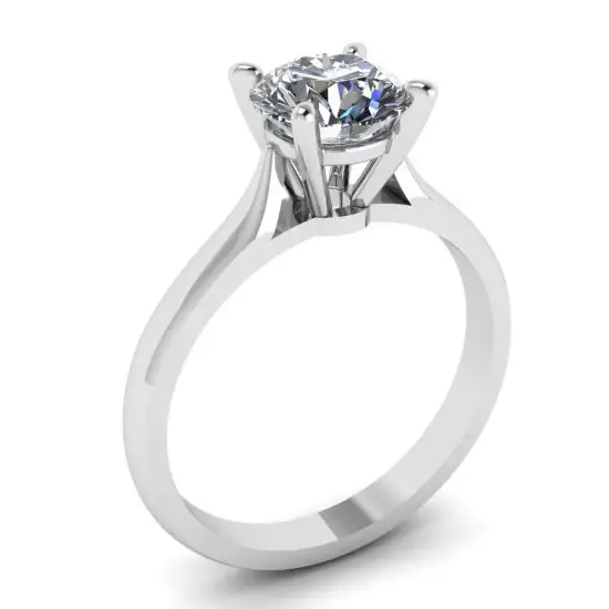 Anillo de diamantes clásico con un diamante,  Ampliar imagen 4