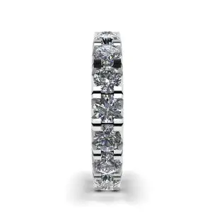 Alianza de diamantes de eternidad de 3 quilates en oro blanco de 18 k - Photo 2