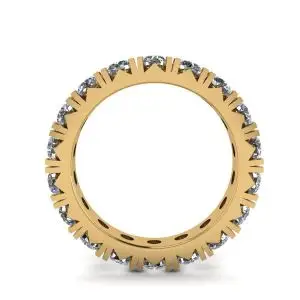 Alianza de diamantes de eternidad de 3 quilates en oro amarillo de 18 quilates - Photo 1