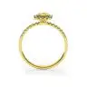 Anillo cojín de diamantes amarillos de 0,5 ct con halo de oro amarillo, Image 2
