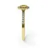 Anillo cojín de diamantes amarillos de 0,5 ct con halo de oro amarillo, Image 3