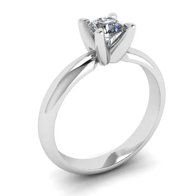 Anillo Solitario con Diamante en forma de V - Photo 3