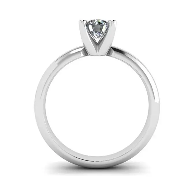 Anillo Solitario con Diamante en forma de V - Photo 1